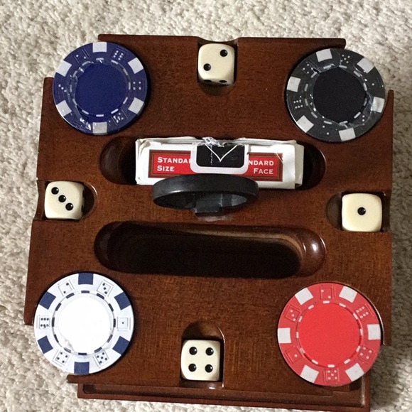 Pottery Barn Games Vintage Pottery Barn Game Poker Chip Card Wood